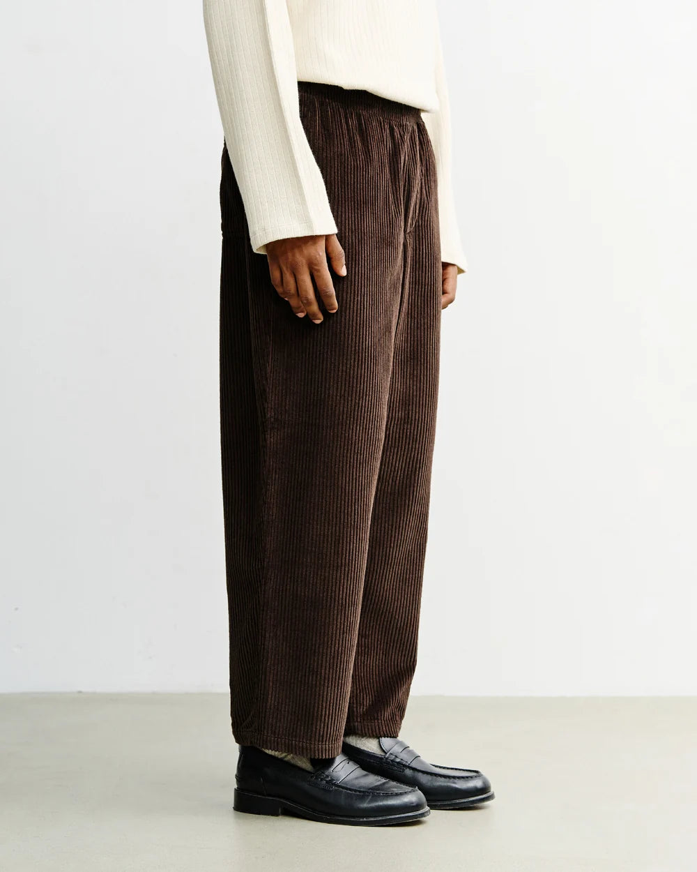 Wide-Leg Corduroy Trousers Chocolate Brown | Rotholz