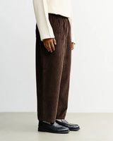 Wide-Leg Corduroy Trousers Chocolate Brown | Rotholz