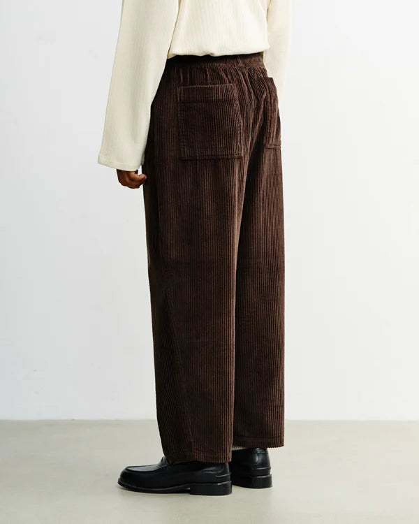 Wide-Leg Corduroy Trousers Chocolate Brown | Rotholz