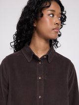 Kleid Cord Dunkle Schokolade Baumwolle | MAZINE