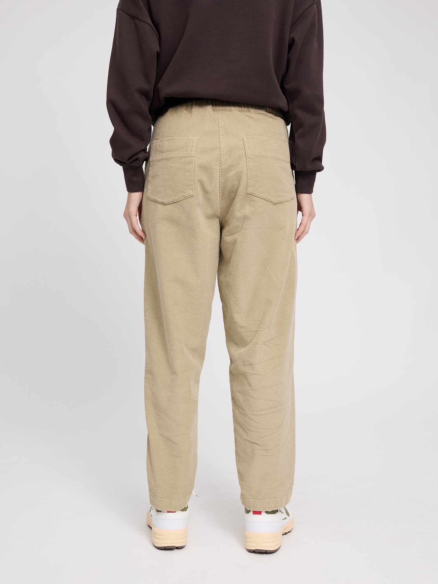 Pantaloni in velluto a coste cotone kaki chiaro | MAZINE