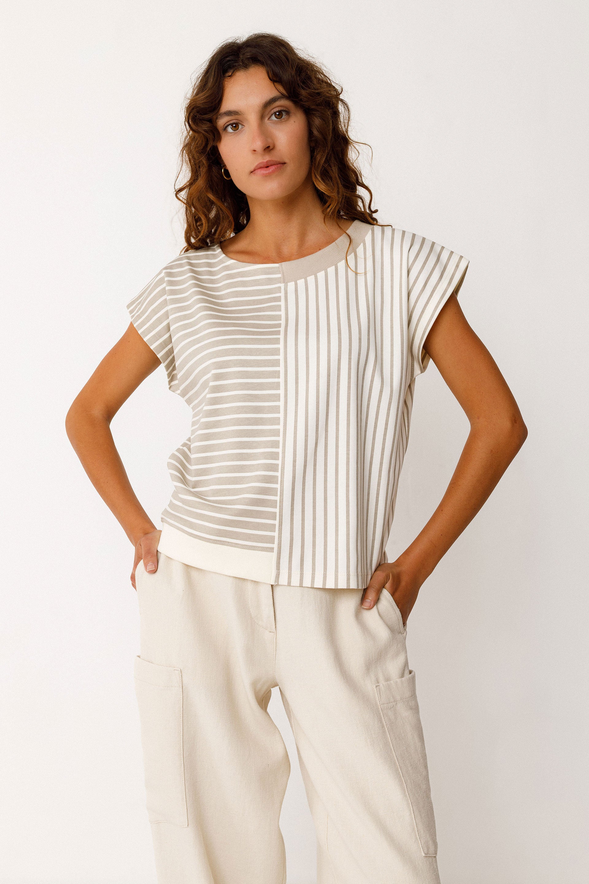 Top Ekai Beige Woman Gots Cotton | Skfk