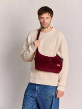 Emile burgundy corduroy Shoulder bag | Hindbag