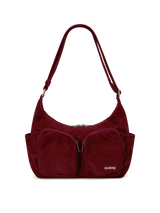 Emile burgundy corduroy Shoulder bag | Hindbag
