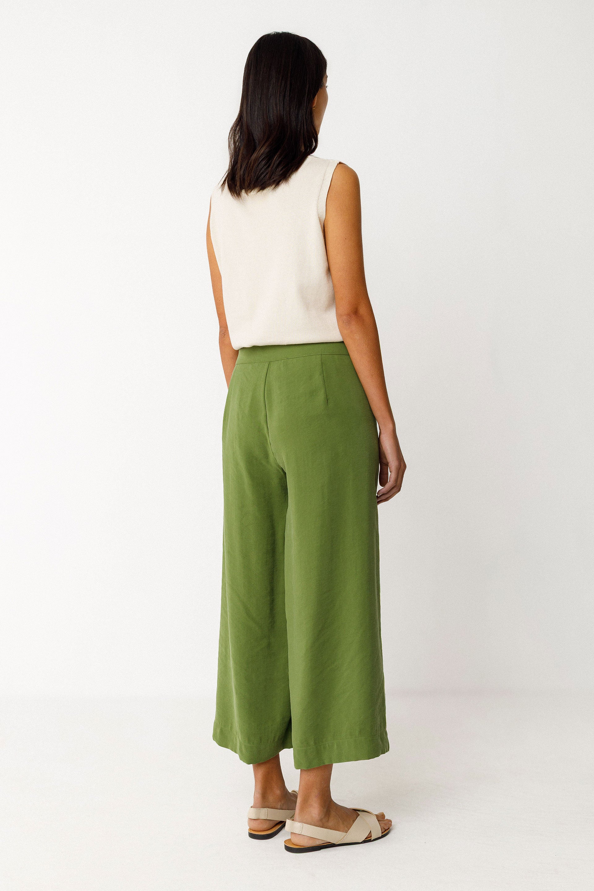Trouser Enetz Dark Green Woman | Skfk