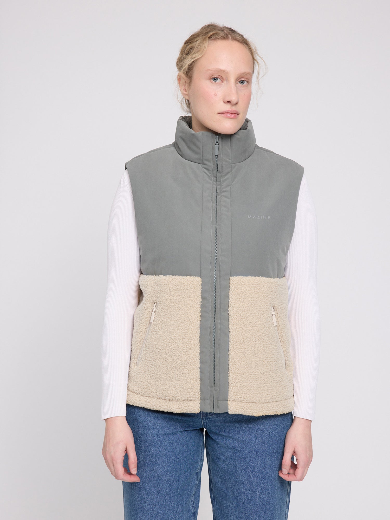 Gilet Fabrik Blocking Light Bottle/Natural | MAZINE