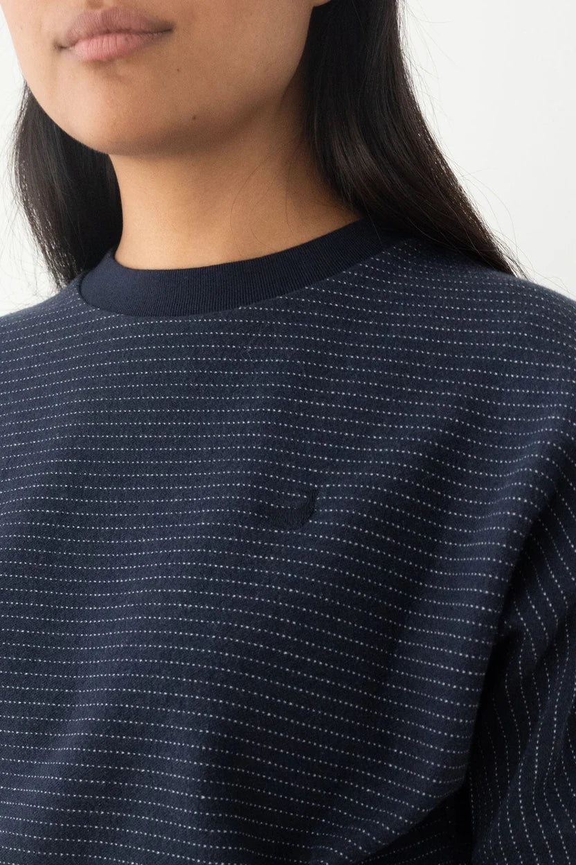 Faial Diplomatic gestreiftes Sweatshirt Marine | TWOTHIRDS