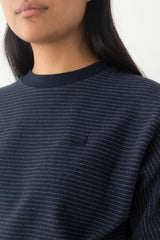Faial Diplomatic gestreiftes Sweatshirt Marine | TWOTHIRDS