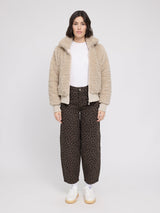 Jacke Kunstfell-Blouson Natur Damen | MAZINE