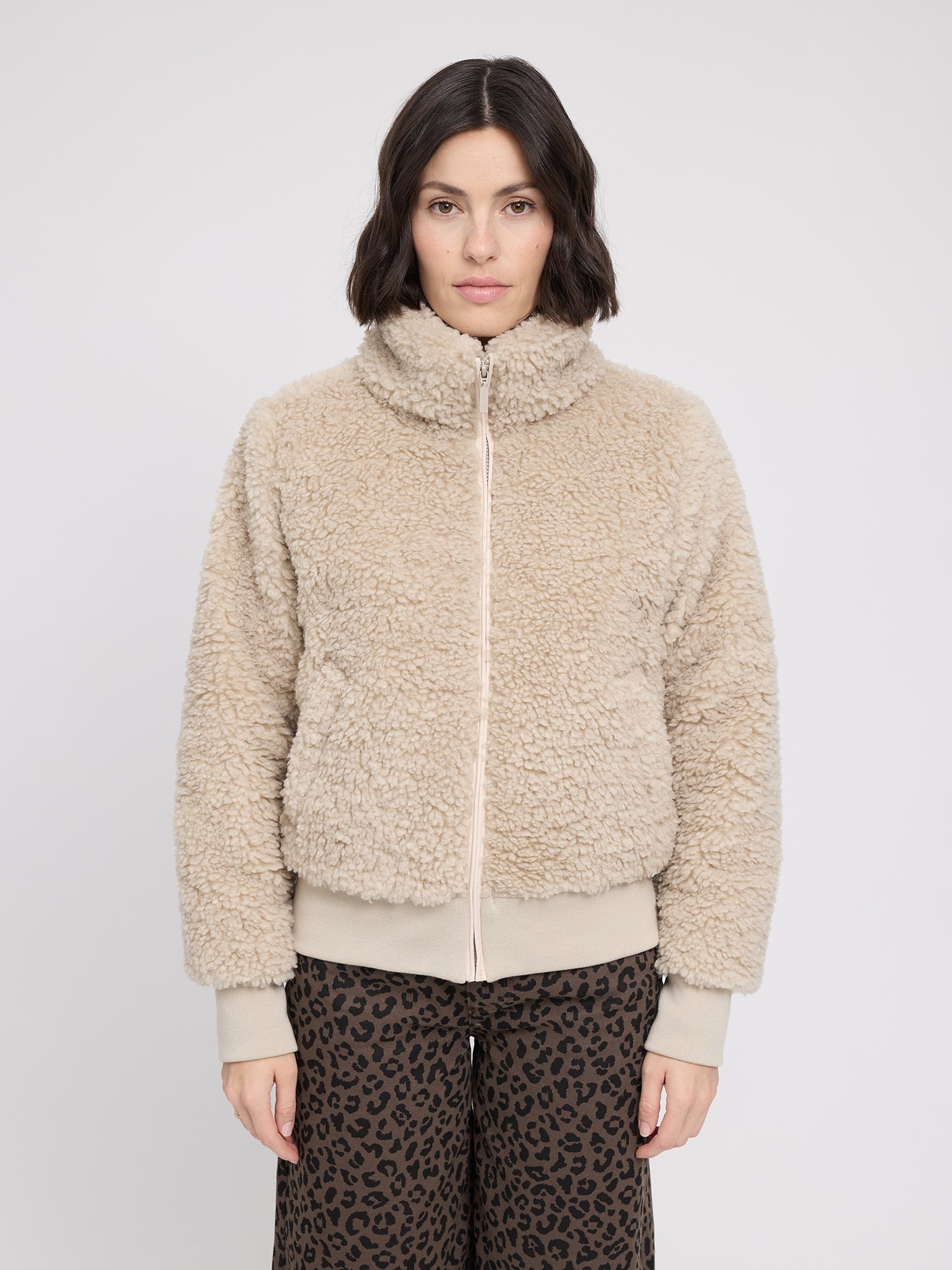 Jacke Kunstfell-Blouson Natur Damen | MAZINE