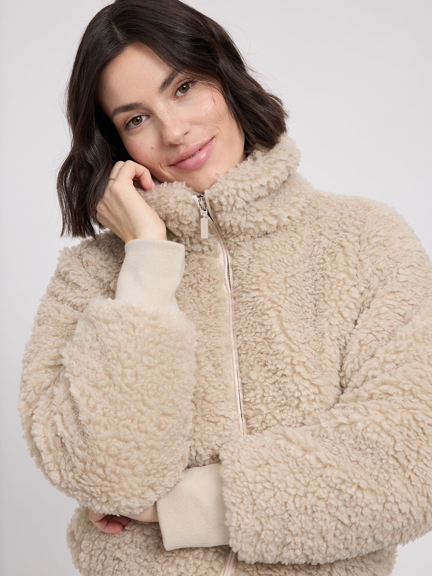 Jacke Kunstfell-Blouson Natur Damen | MAZINE