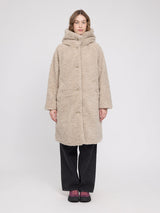 Coat Faux-Fur Natural Woman | MAZINE