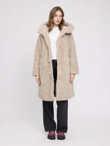 Coat Faux-Fur Natural Woman | MAZINE