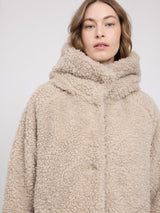 Coat Faux-Fur Natural Woman | MAZINE