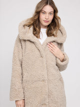 Coat Faux-Fur Natural Woman | MAZINE