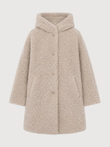 Coat Faux-Fur Natural Woman | MAZINE