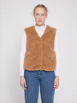 Vest Faux-Fur Fawn Woman | MAZINE