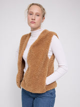Vest Faux-Fur Fawn Woman | MAZINE