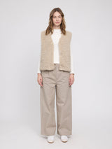 Vest Faux-Fur Natural Woman | MAZINE