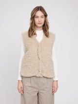 Vest Faux-Fur Natural Woman | MAZINE