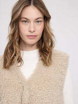 Vest Faux-Fur Natural Woman | MAZINE
