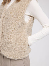 Vest Faux-Fur Natural Woman | MAZINE
