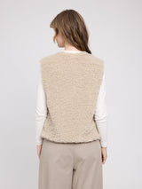Vest Faux-Fur Natural Woman | MAZINE
