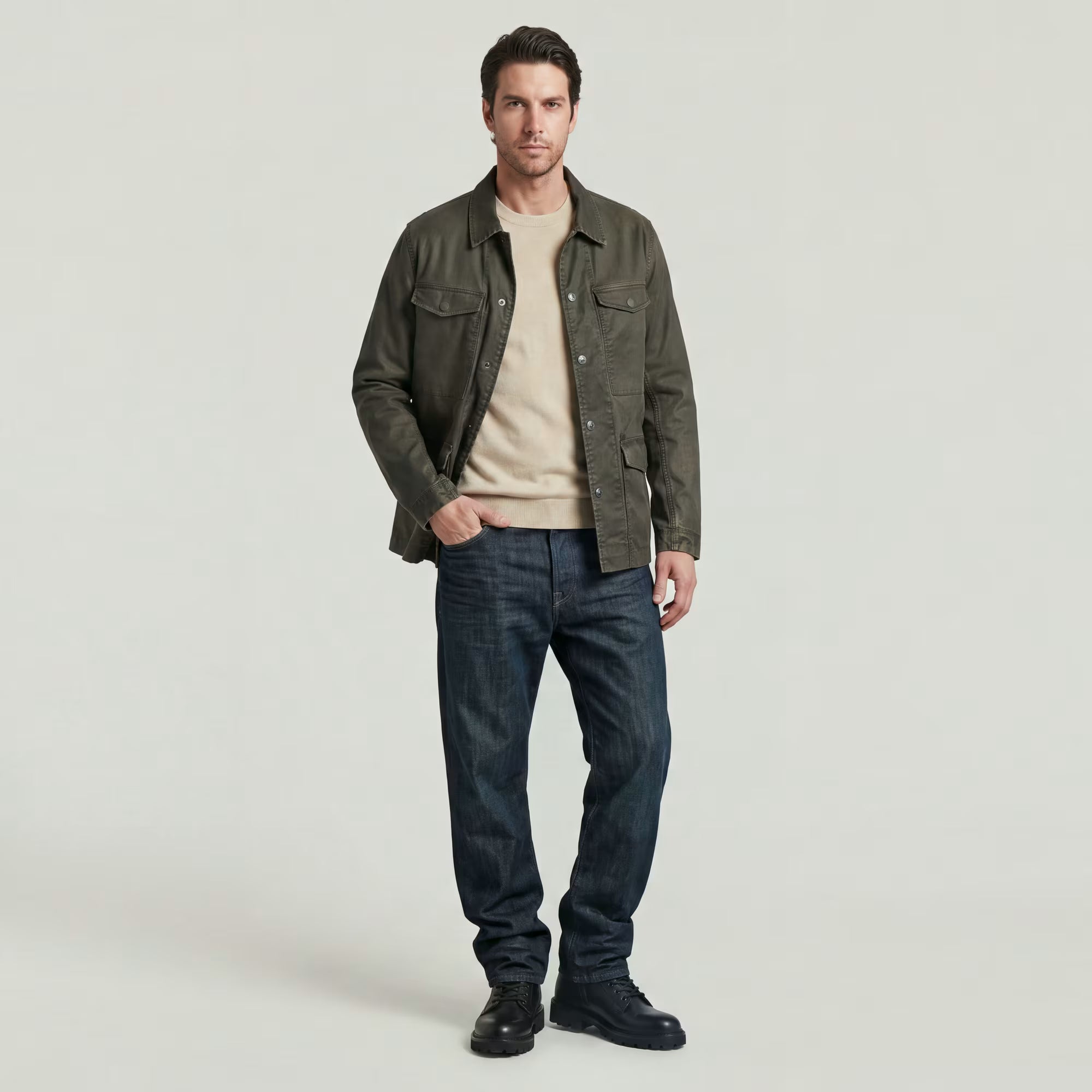 Core Refined Strickpullover Fossil | G-STAR