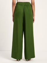 Pantaloni a gamba larga Garden Green | Lanius