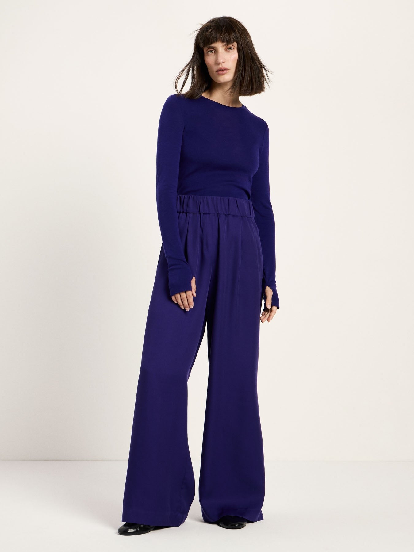 Wide-Leg Trousers Violet | Lanius