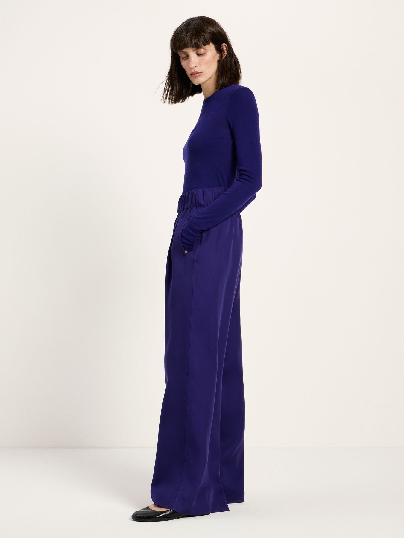 Wide-Leg Trousers Violet | Lanius