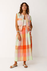 Midi Skirt Irama Multicolor Woman Cotton | Skfk