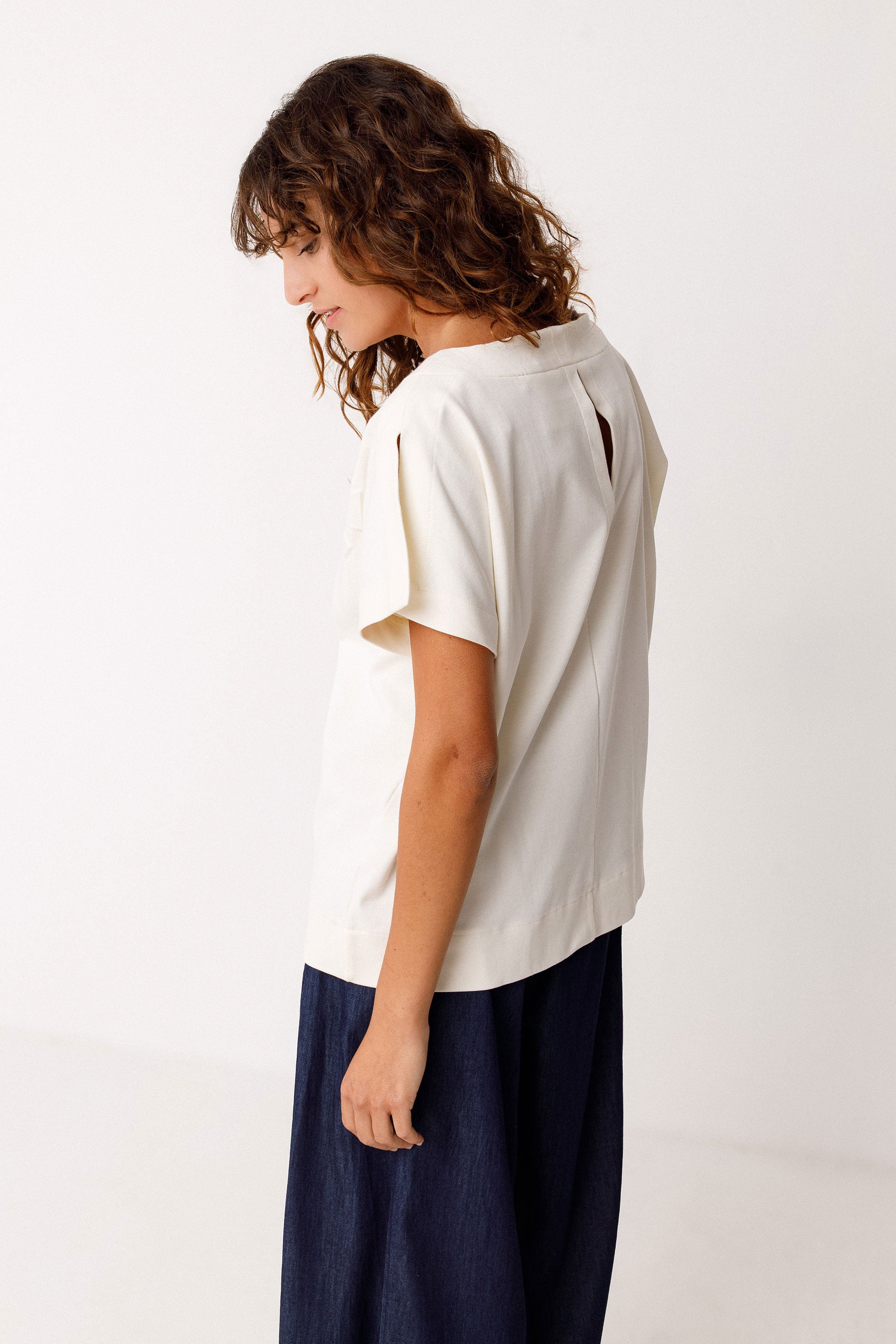 T-Shirt Iride Donna Bianca Cotone Gots | Skfk