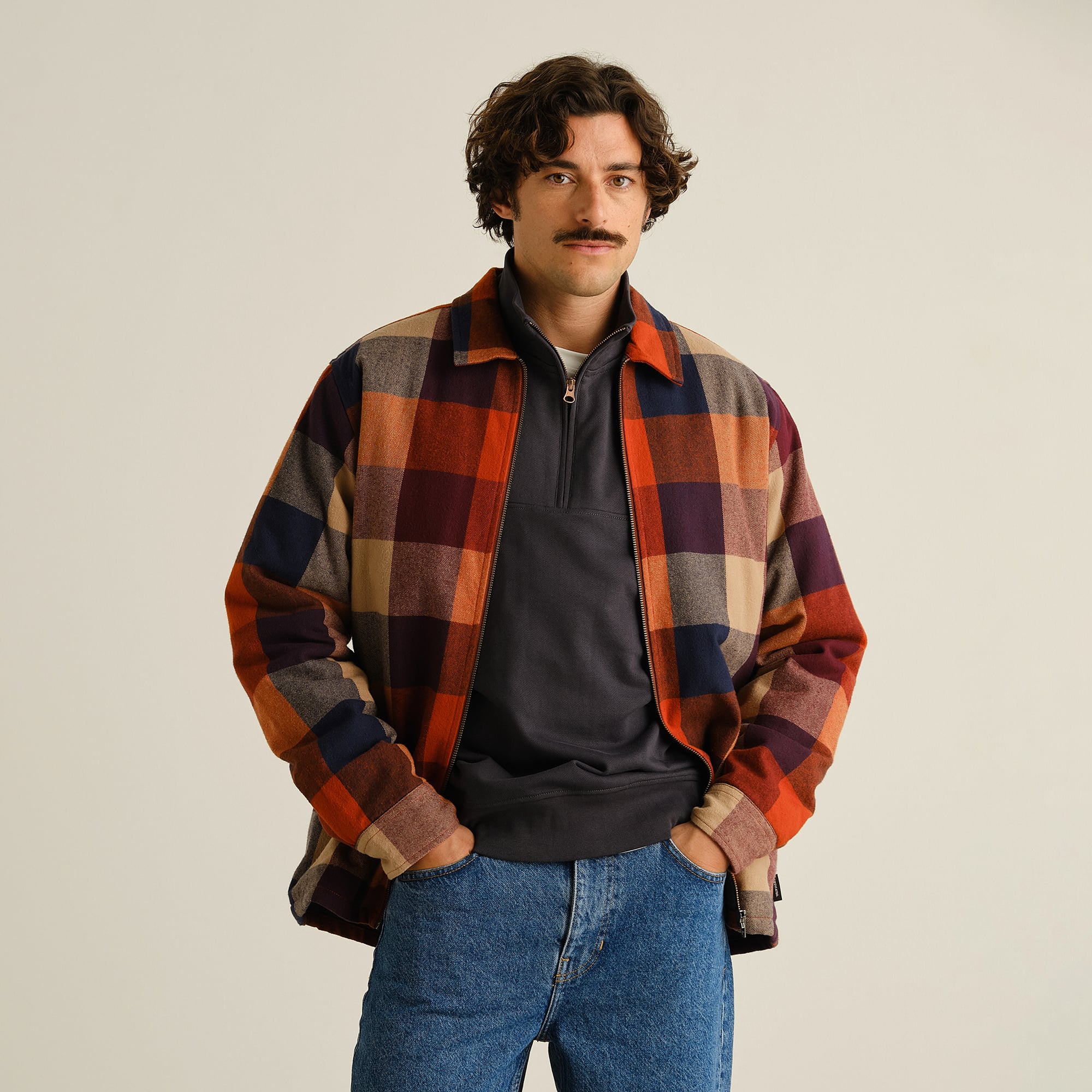 Jacke Torp Flanell-Karo Mattiert Mehrfarbig | DEDICATED