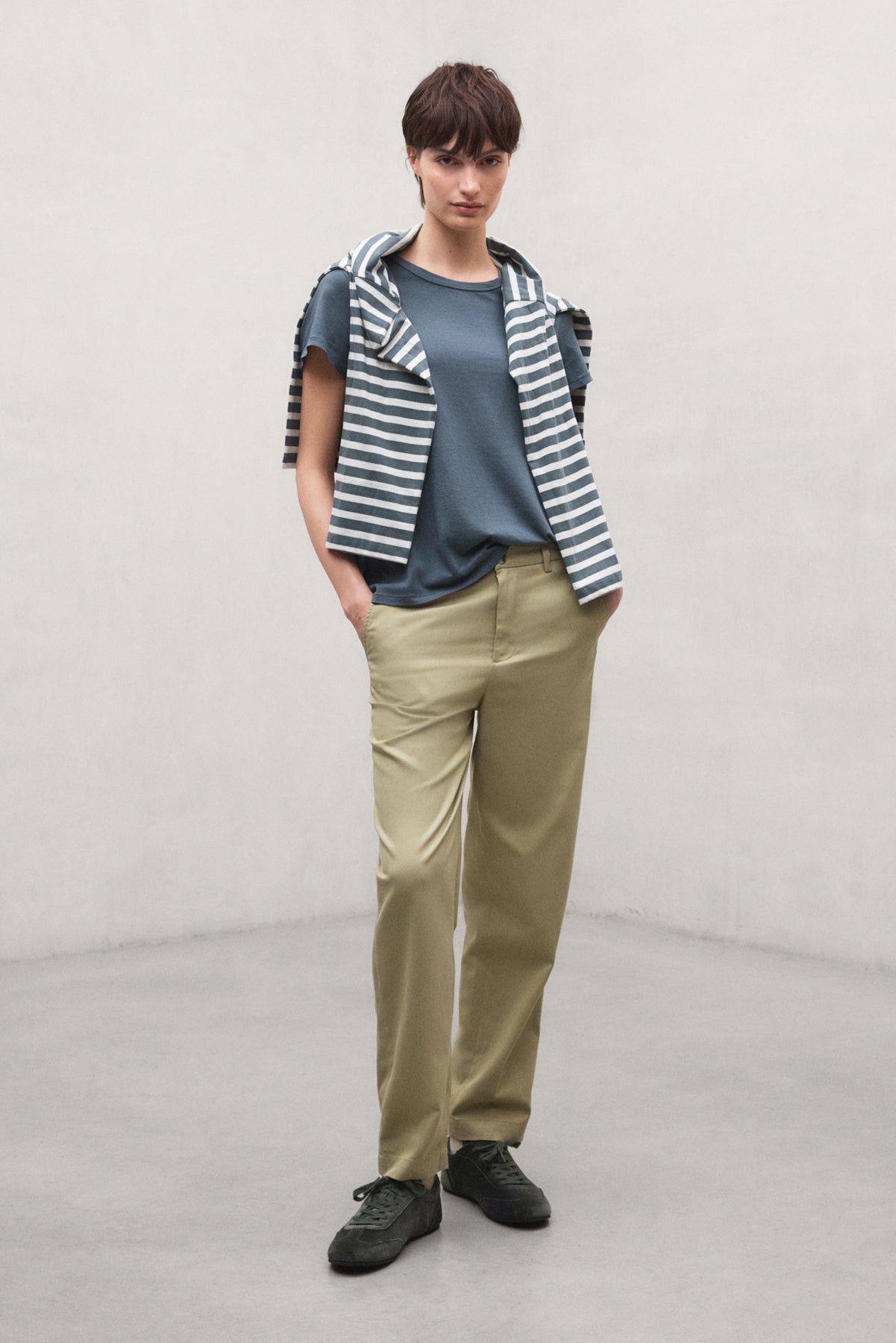 T-shirt Keile da donna color kaki scuro | ECOALF