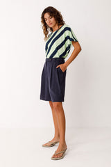 Bermuda-Hose Laida Navy Damen | Skfk