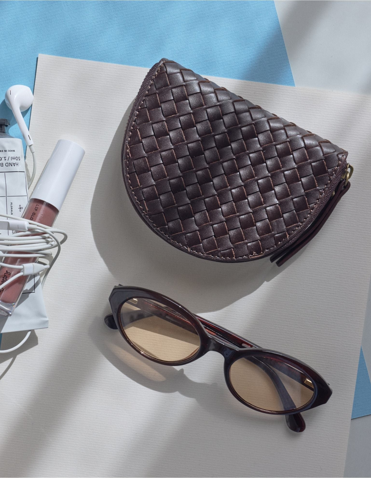 Portamonete Laura – Marrone Intrecciato | O My Bag