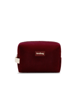 Leon burgundy corduroy Toiletry Bag | Hindbag