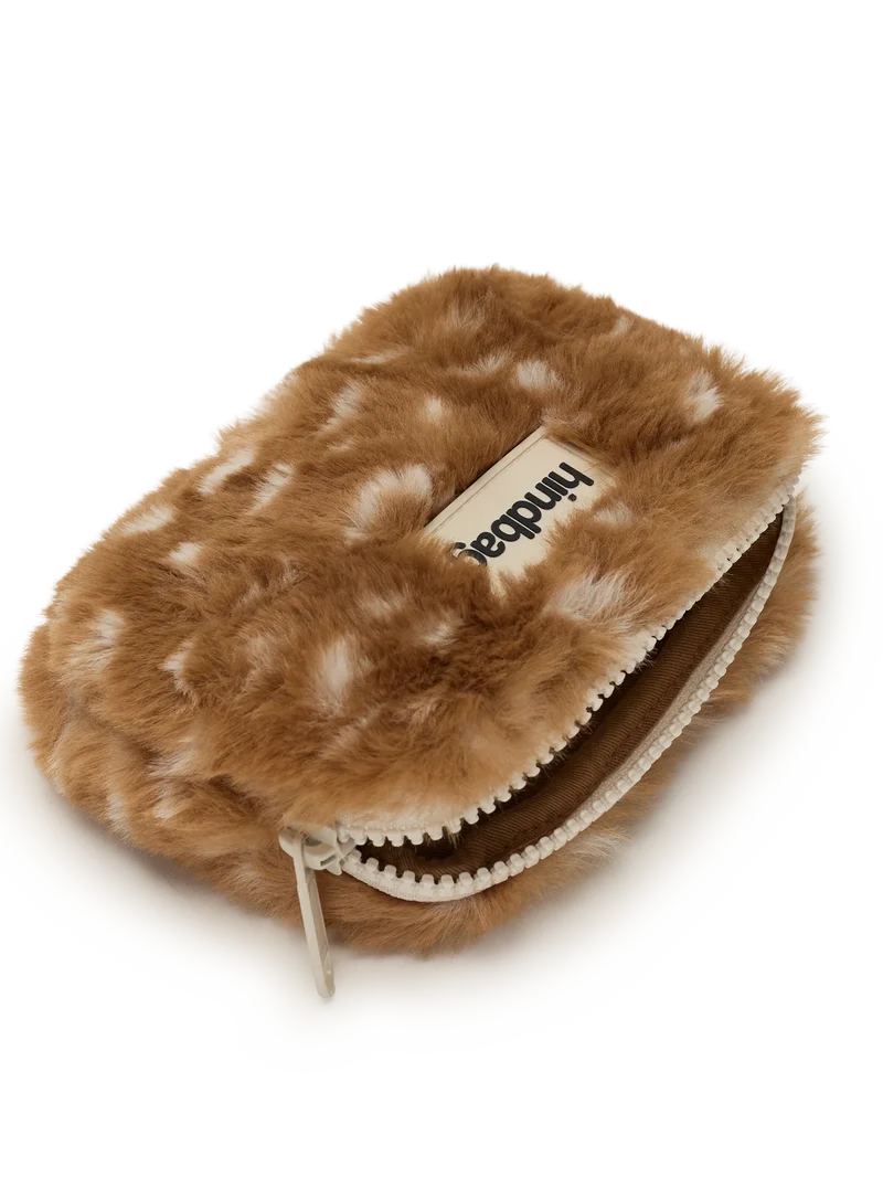 Lili fawn faux fur Coin Purse | Hindbag