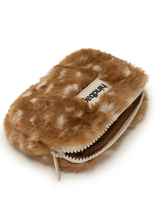 Lili fawn faux fur Coin Purse | Hindbag