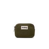 Lili khaki wool effect Coin Purse | Hindbag