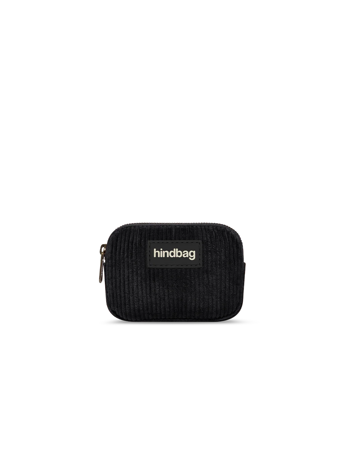 Lili black corduroy Coin Purse | Hindbag