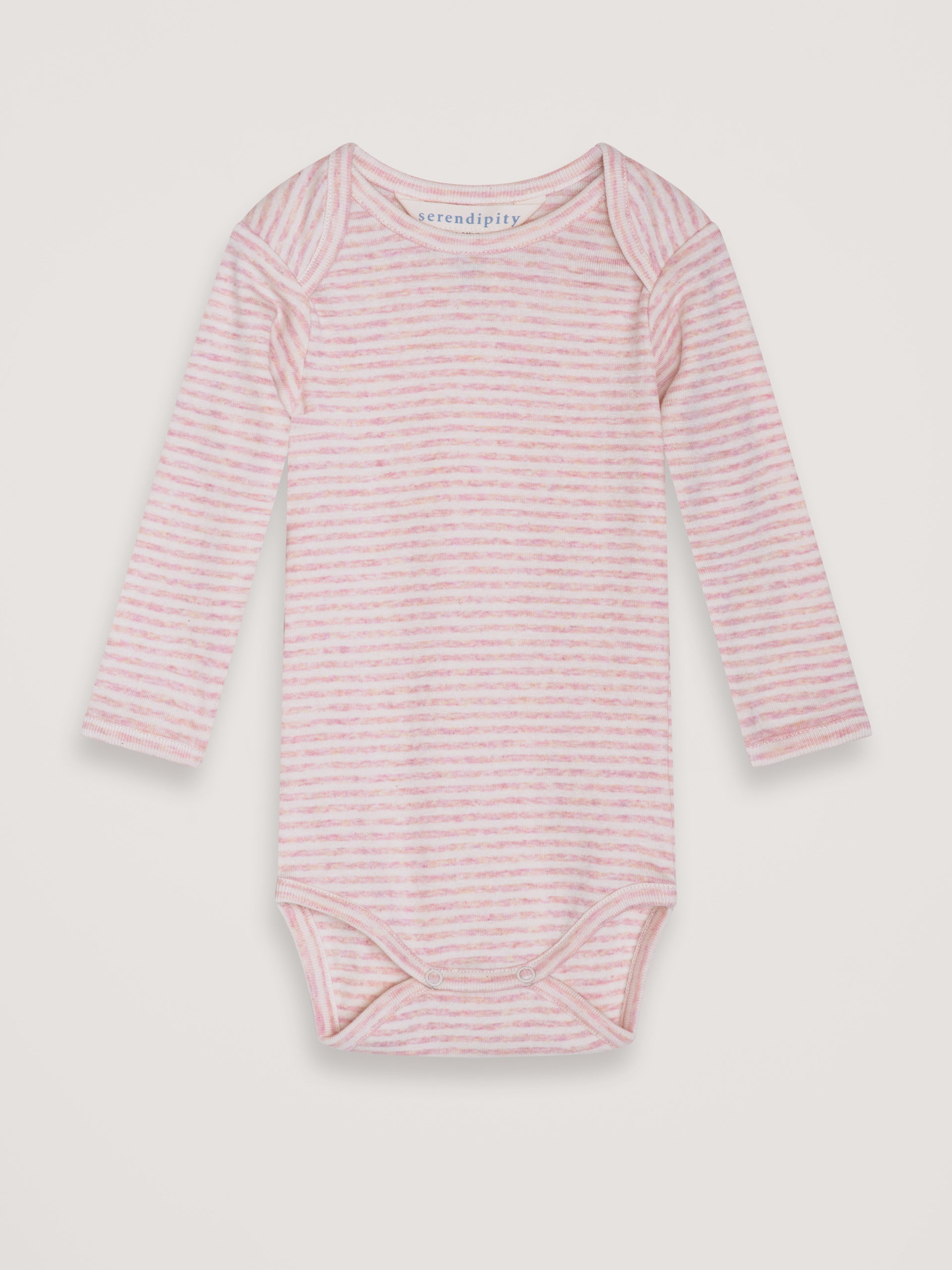 Babybody gestreift Orchidee/Offwhite | SERENDIPITY