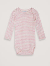 Babybody gestreift Orchidee/Offwhite | SERENDIPITY