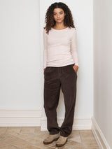 Slim Tee Stripe Orchid/Offwhite | SERENDIPITY