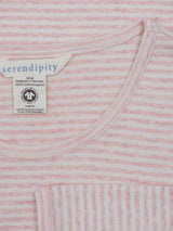 Slim Tee Stripe Orchid/Offwhite | SERENDIPITY
