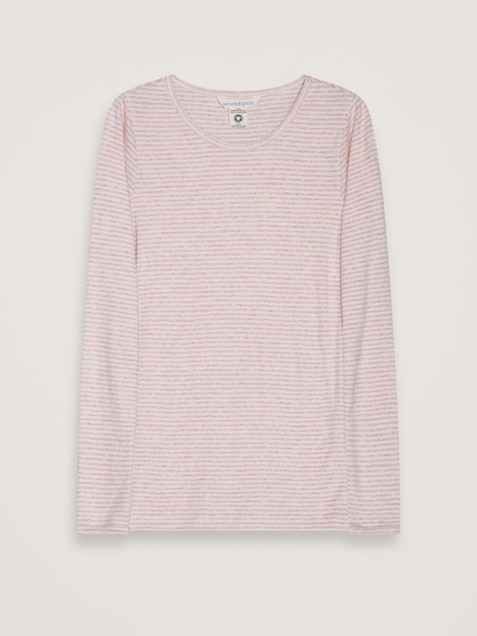 Slim Tee Stripe Orchid/Offwhite | SERENDIPITY