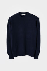 Edda Damen Rundhals-Pullover aus recyceltem Kaschmir – Blackberry Blue | Rifò