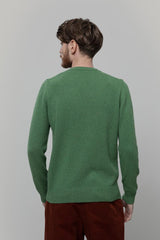 Romeo Men's Recycled Cashmere Crewneck Sweater – Chard Green | Rifò