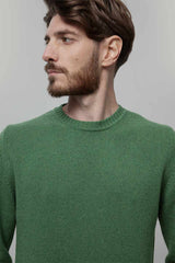 Romeo Men's Recycled Cashmere Crewneck Sweater – Chard Green | Rifò